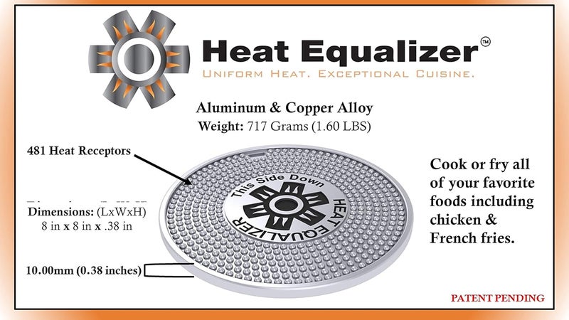 Heat Equalizer -8 inch High-Polish Commercial-Grade Diffuser for Gas & Electric Stoves – Aluminum & Copper Alloy Hot Plate-Burner Cover-Simmer Plate - Image 2